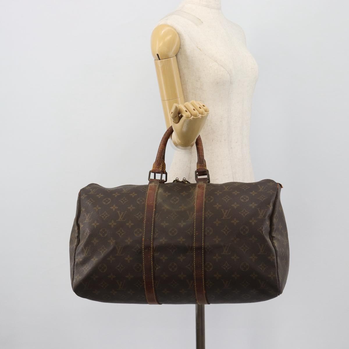 LOUIS VUITTON Monogram Keepall 50 Boston Bag M41426 LV Auth ar14072