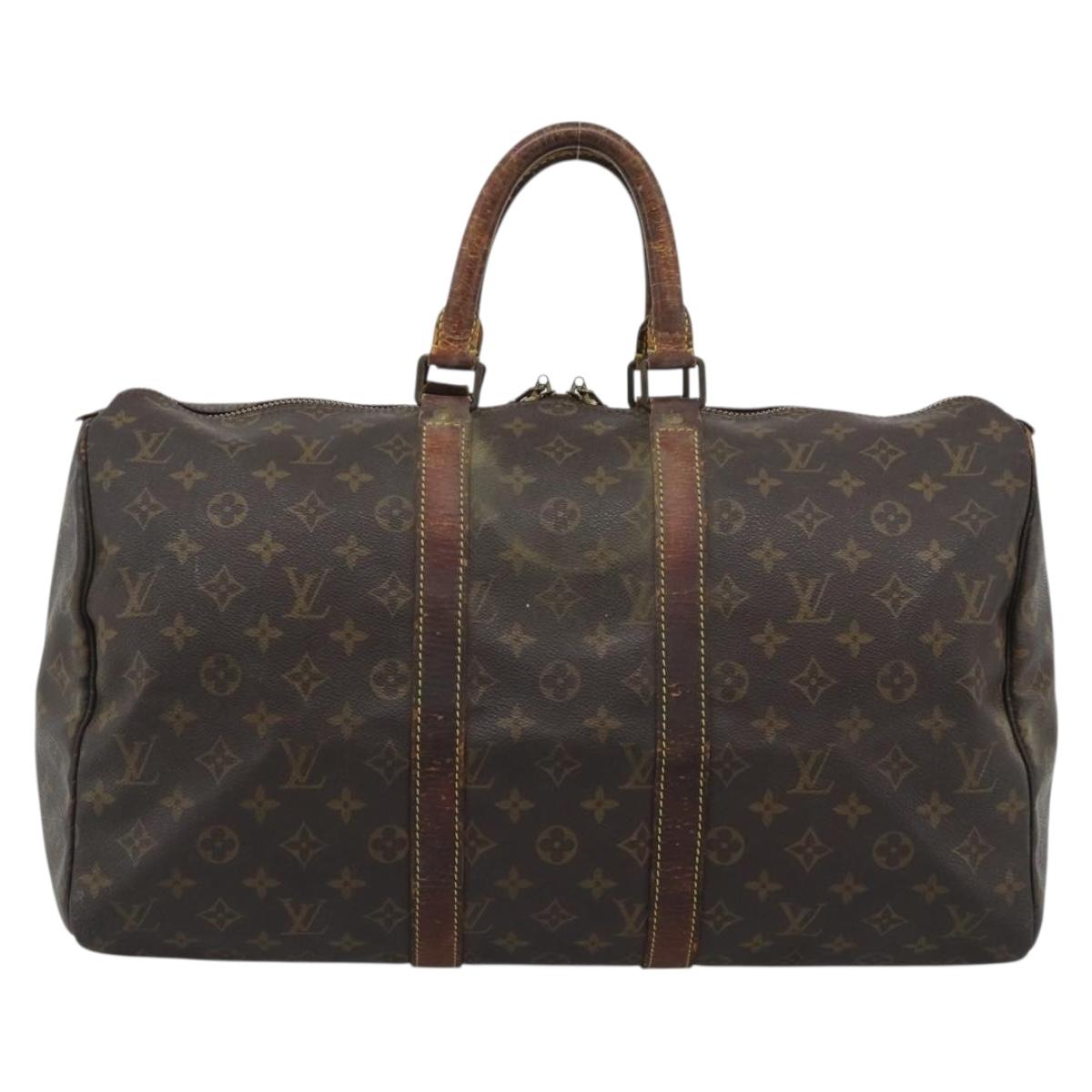 LOUIS VUITTON Monogram Keepall 50 Boston Bag M41426 LV Auth ar14072
