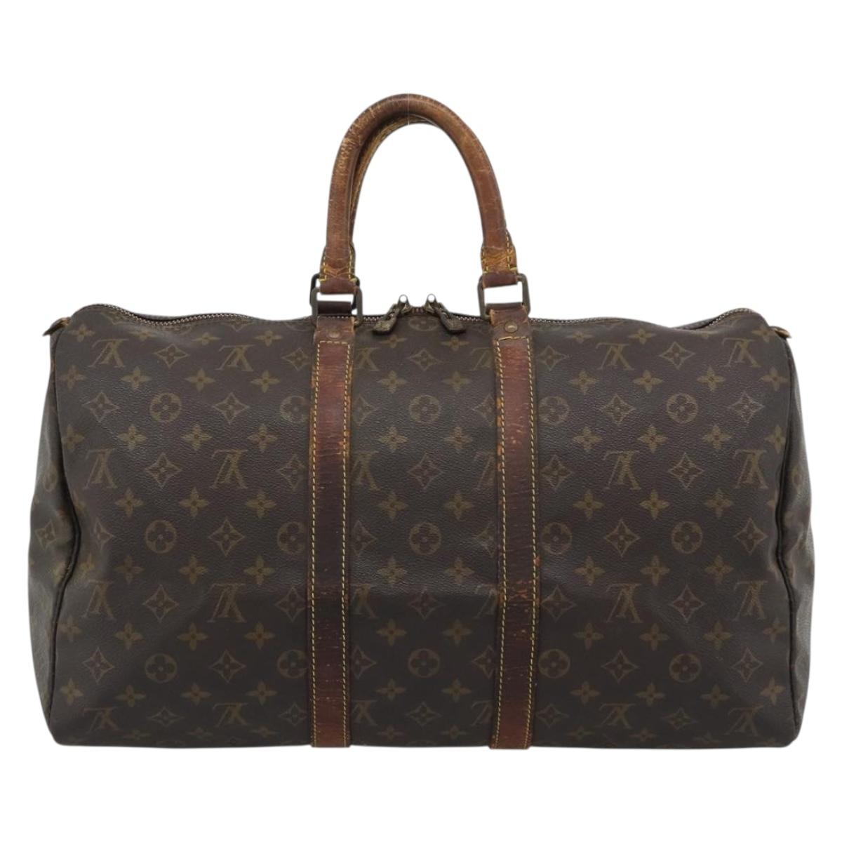 LOUIS VUITTON Monogram Keepall 50 Boston Bag M41426 LV Auth ar14072