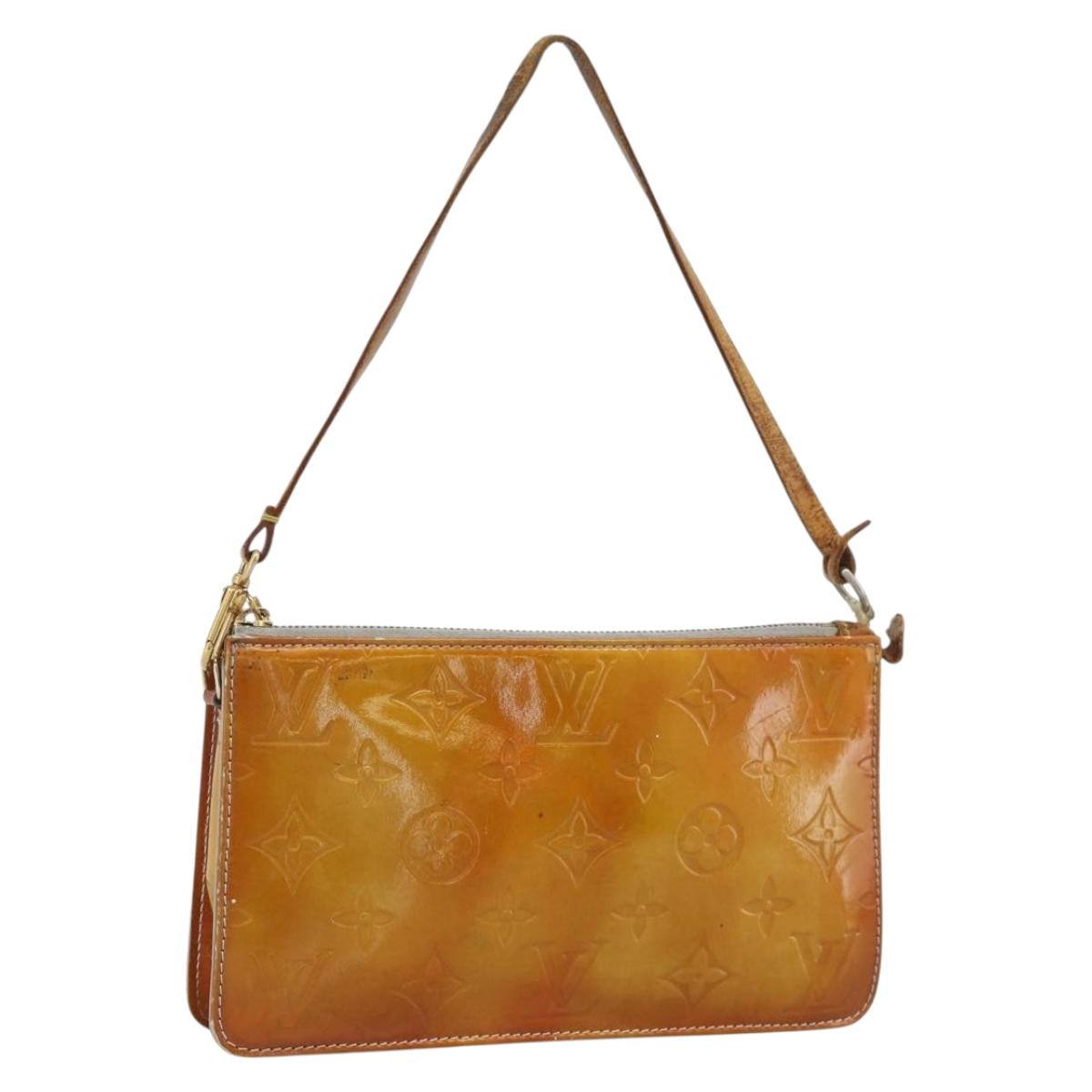 LOUIS VUITTON Monogram Vernis Lexington Accessory Pouch Gris M91056 Auth ar14075