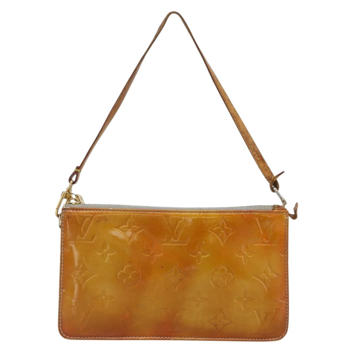 LOUIS VUITTON Monogram Vernis Lexington Accessory Pouch Gris M91056 Auth ar14075