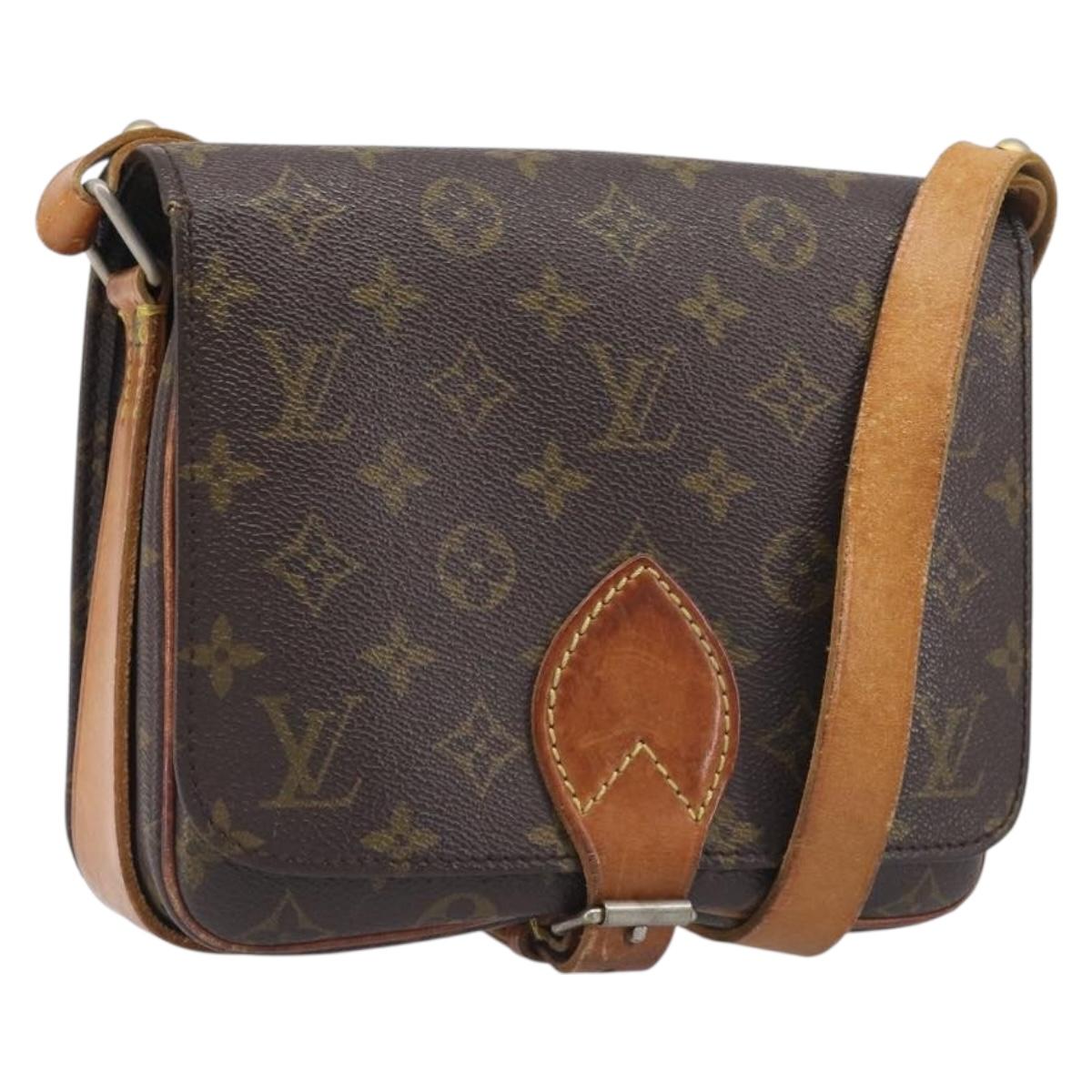 LOUIS VUITTON Monogram Cartouchiere MM Shoulder Bag M51253 LV Auth ar14085