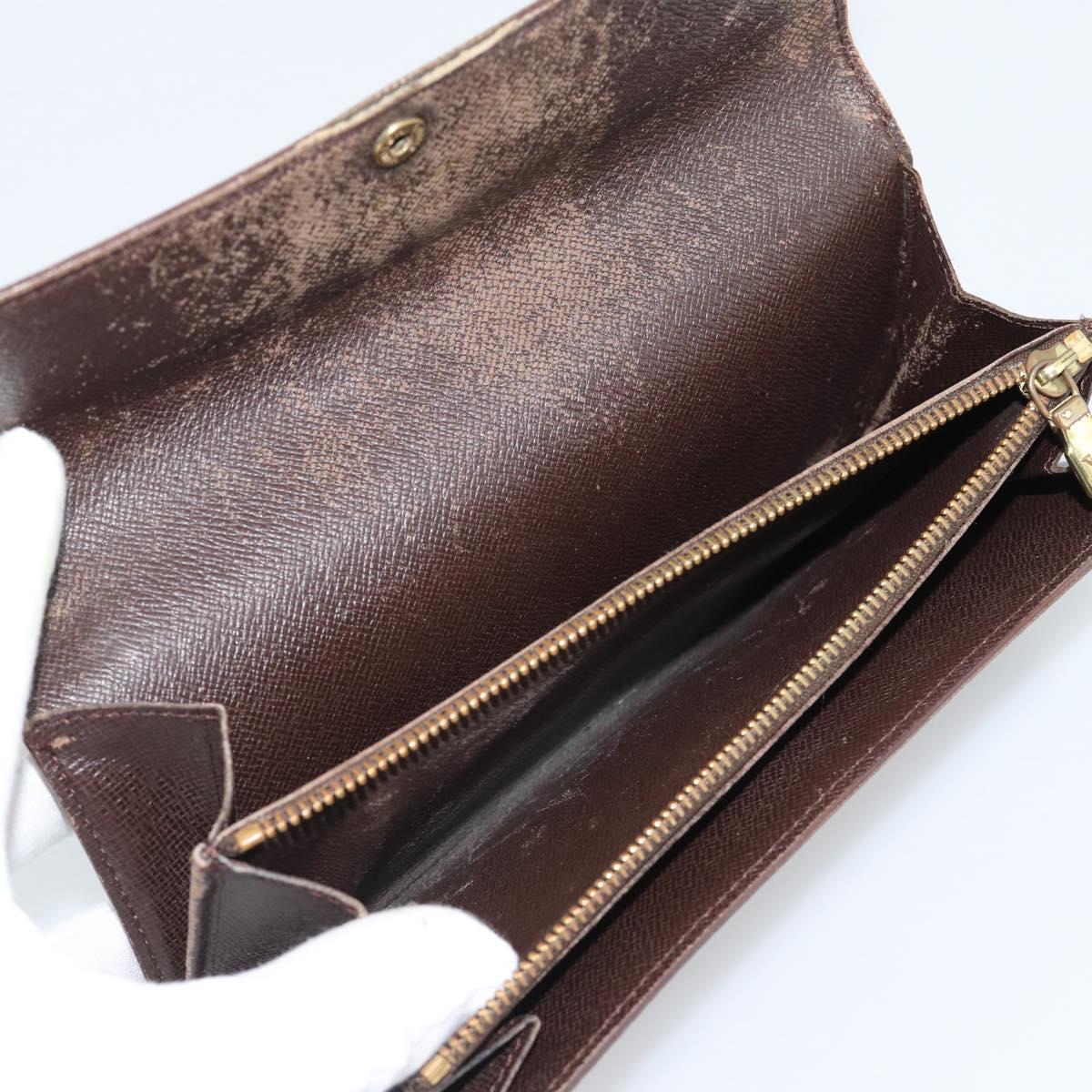 LOUIS VUITTON PRADA Long Wallet Leather PVC 2 Set Black Brown LV Auth ar14087