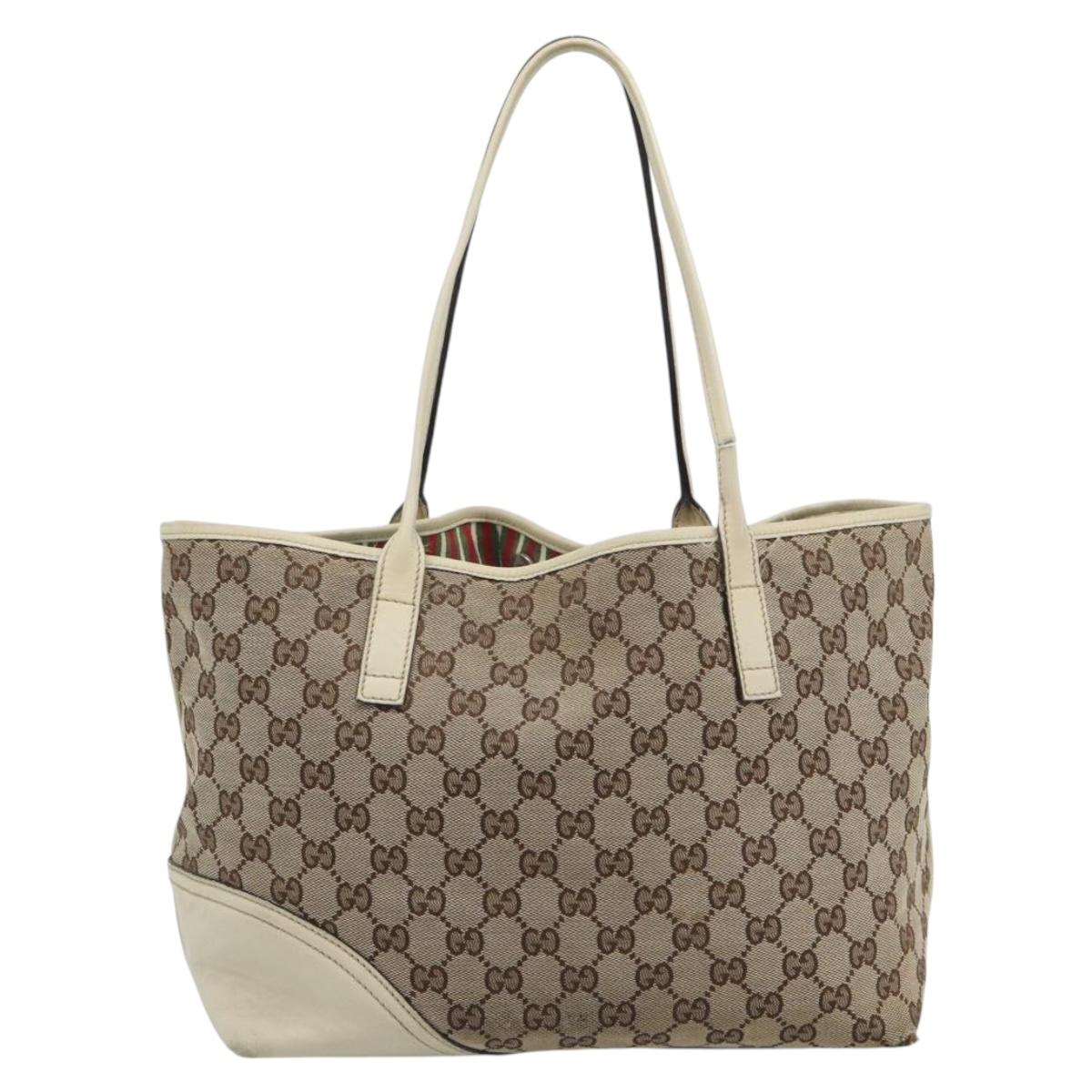 GUCCI Fendi Tote Bag GG Canvas 2 Set Beige Black Auth ar14088