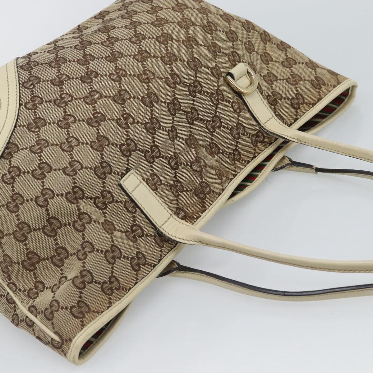 GUCCI Fendi Tote Bag GG Canvas 2 Set Beige Black Auth ar14088