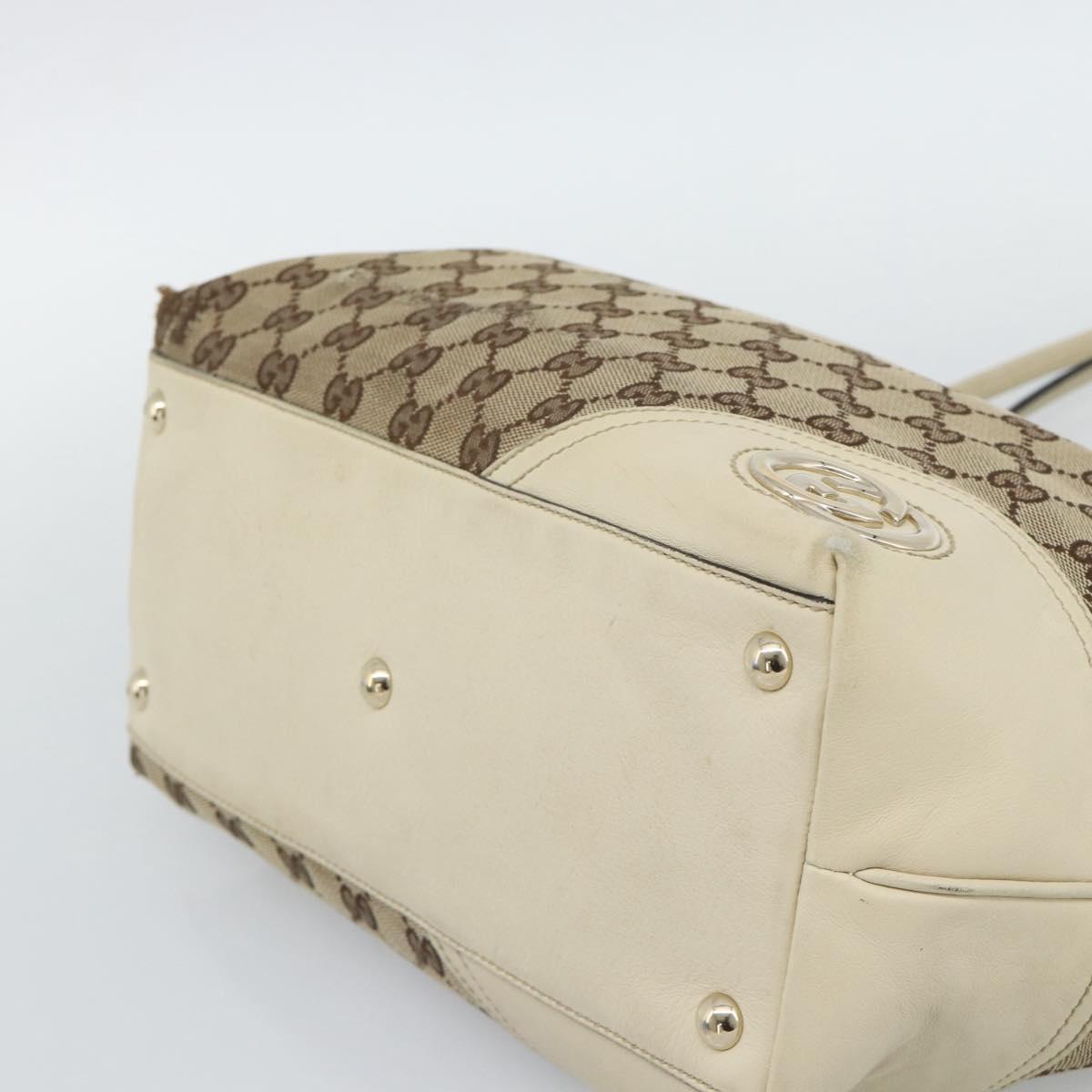 GUCCI Fendi Tote Bag GG Canvas 2 Set Beige Black Auth ar14088