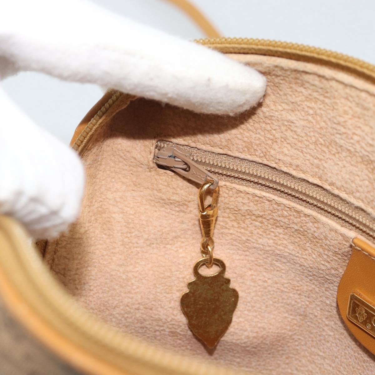 GUCCI Micro GG Shoulder Bag PVC Leather Beige Gold 007 115 0093 Auth ar14097