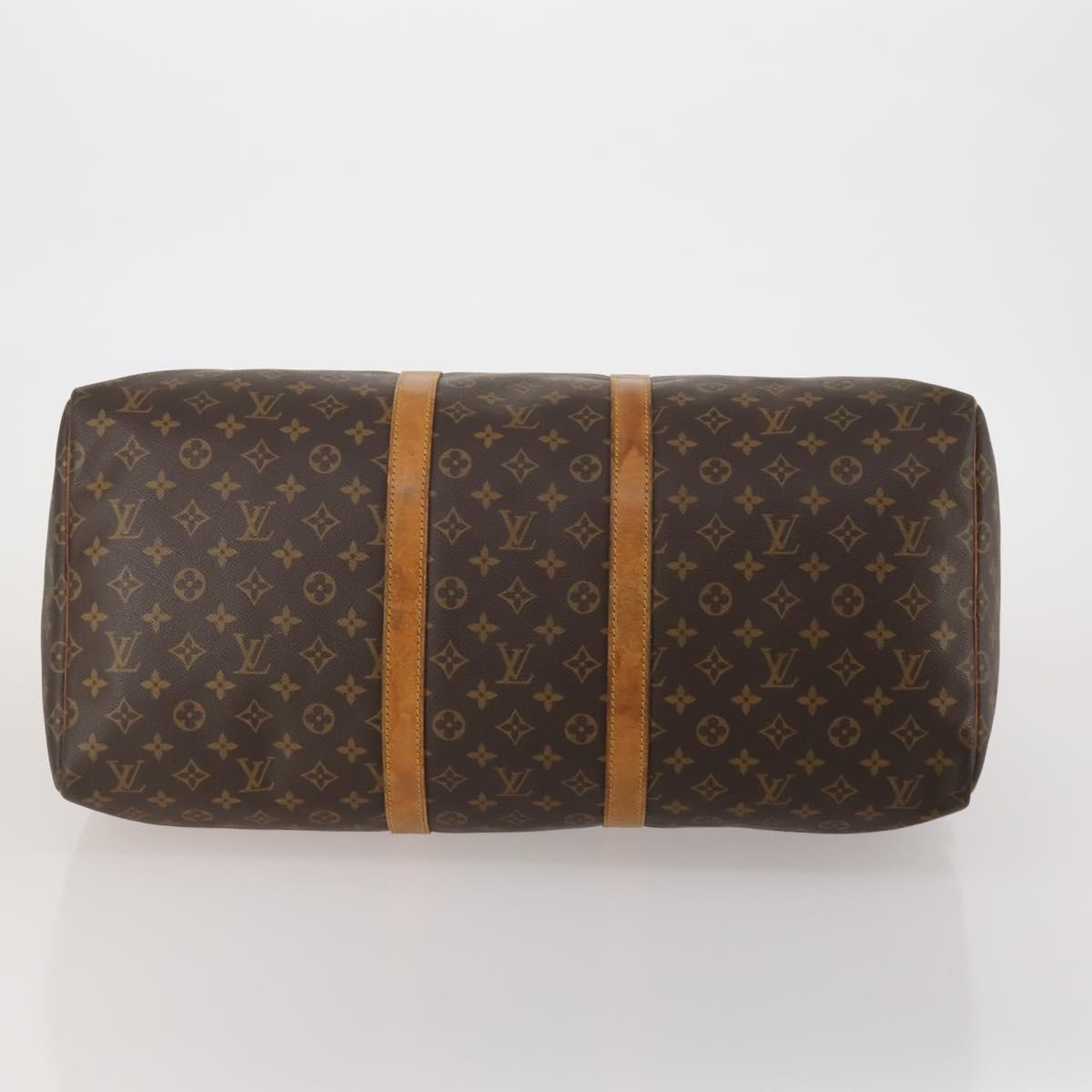 LOUIS VUITTON Monogram Keepall 55 Boston Bag M41424 LV Auth ar14101