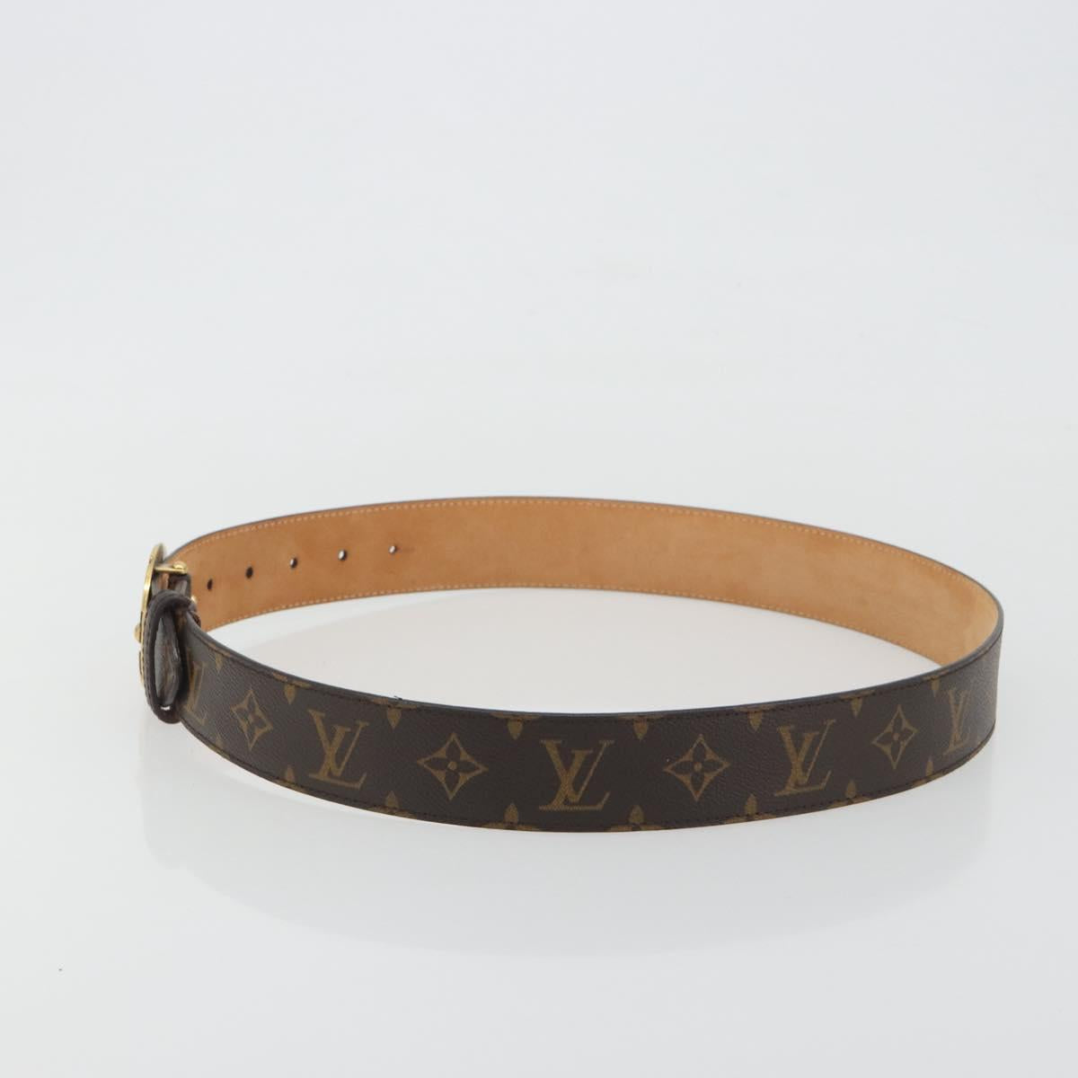 LOUIS VUITTON Monogram Ceinture 1904 Milleneuve Saint-Quatre Belt Auth ar14103