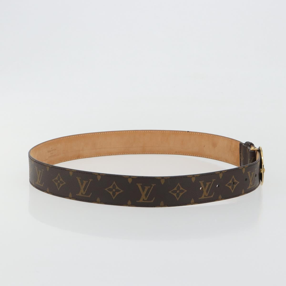 LOUIS VUITTON Monogram Ceinture 1904 Milleneuve Saint-Quatre Belt Auth ar14103