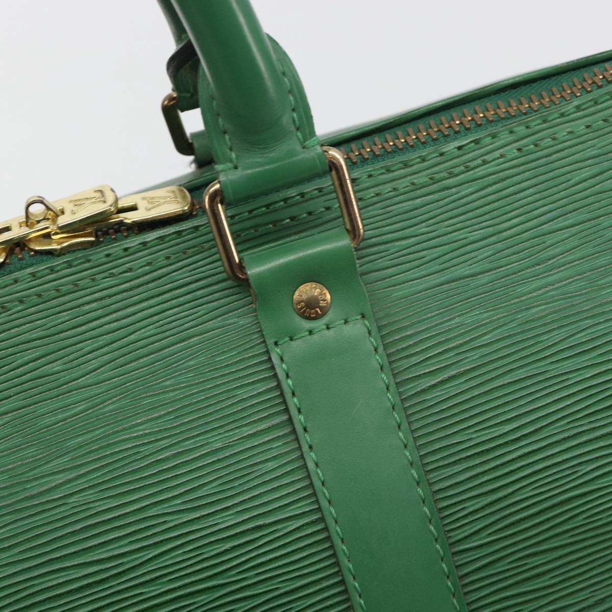 LOUIS VUITTON Epi Keepall 45 Boston Bag Green M42974 LV Auth ar14104A