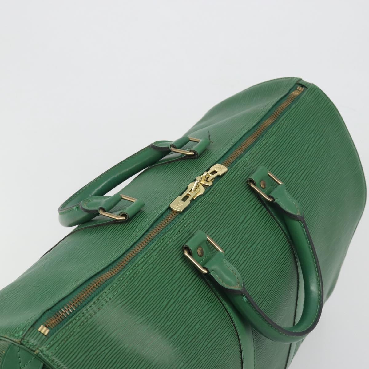 LOUIS VUITTON Epi Keepall 45 Boston Bag Green M42974 LV Auth ar14104A
