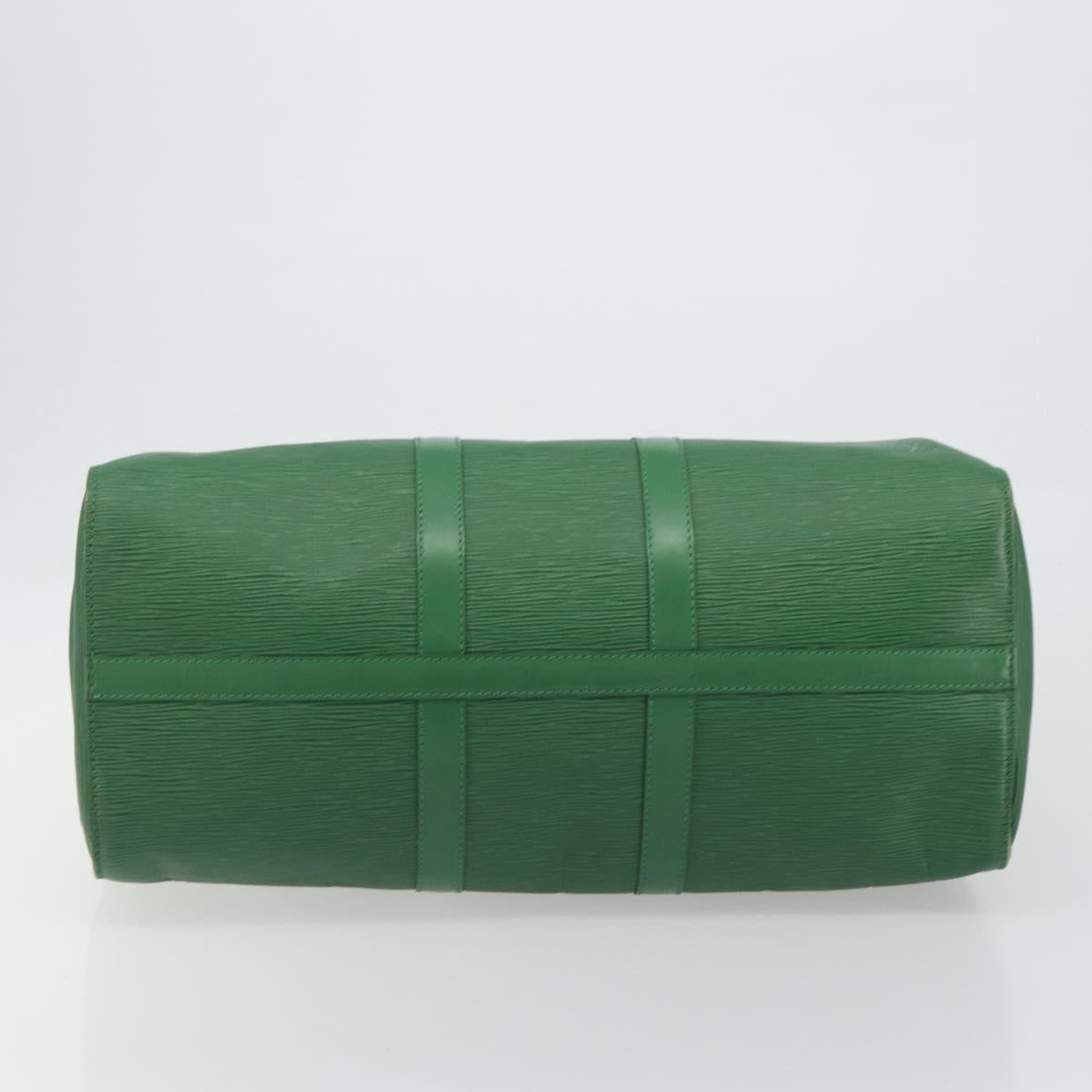 LOUIS VUITTON Epi Keepall 45 Boston Bag Green M42974 LV Auth ar14104A