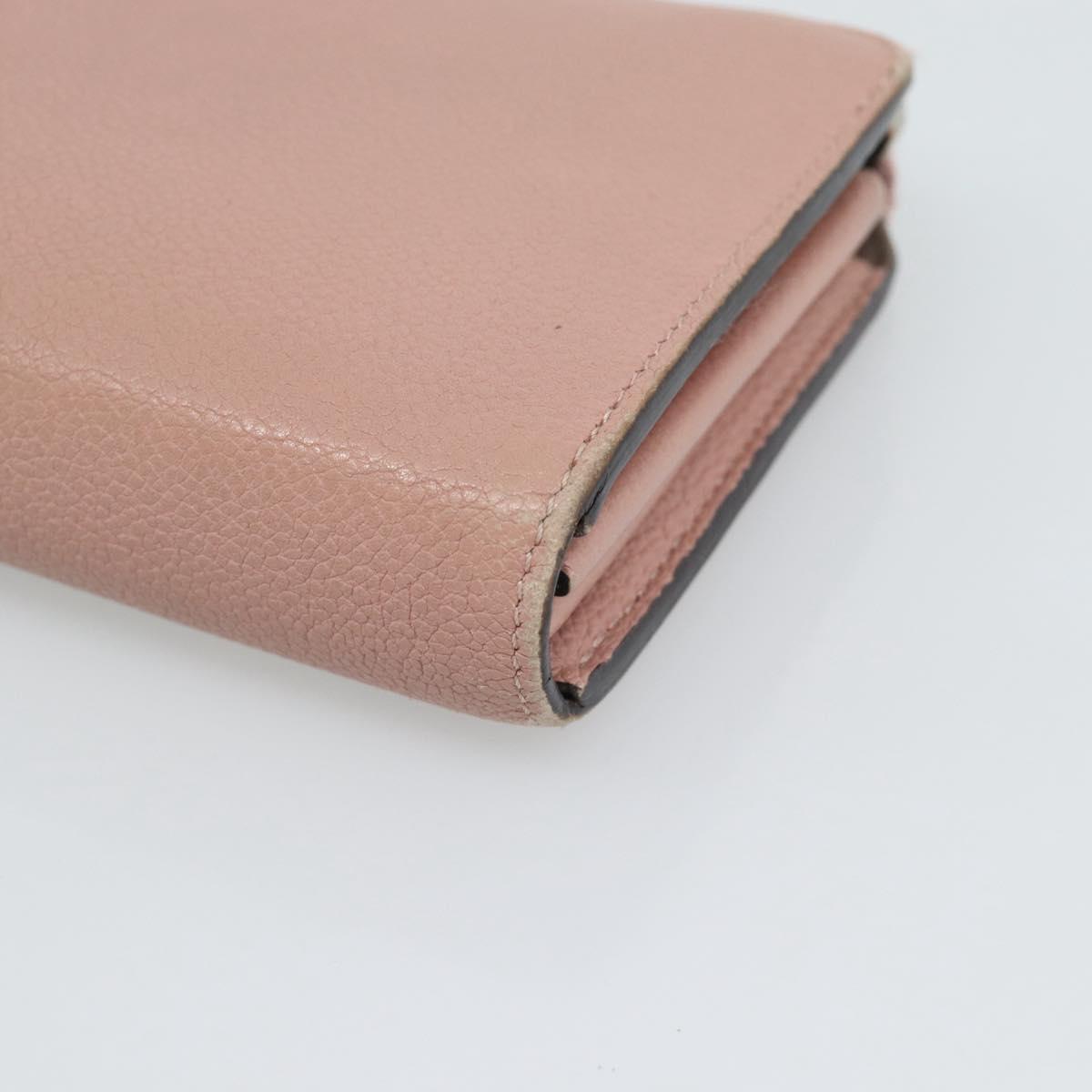 LOUIS VUITTON Portefeuille Comet Long Wallet Leather Pink M63103 LV Auth ar14108