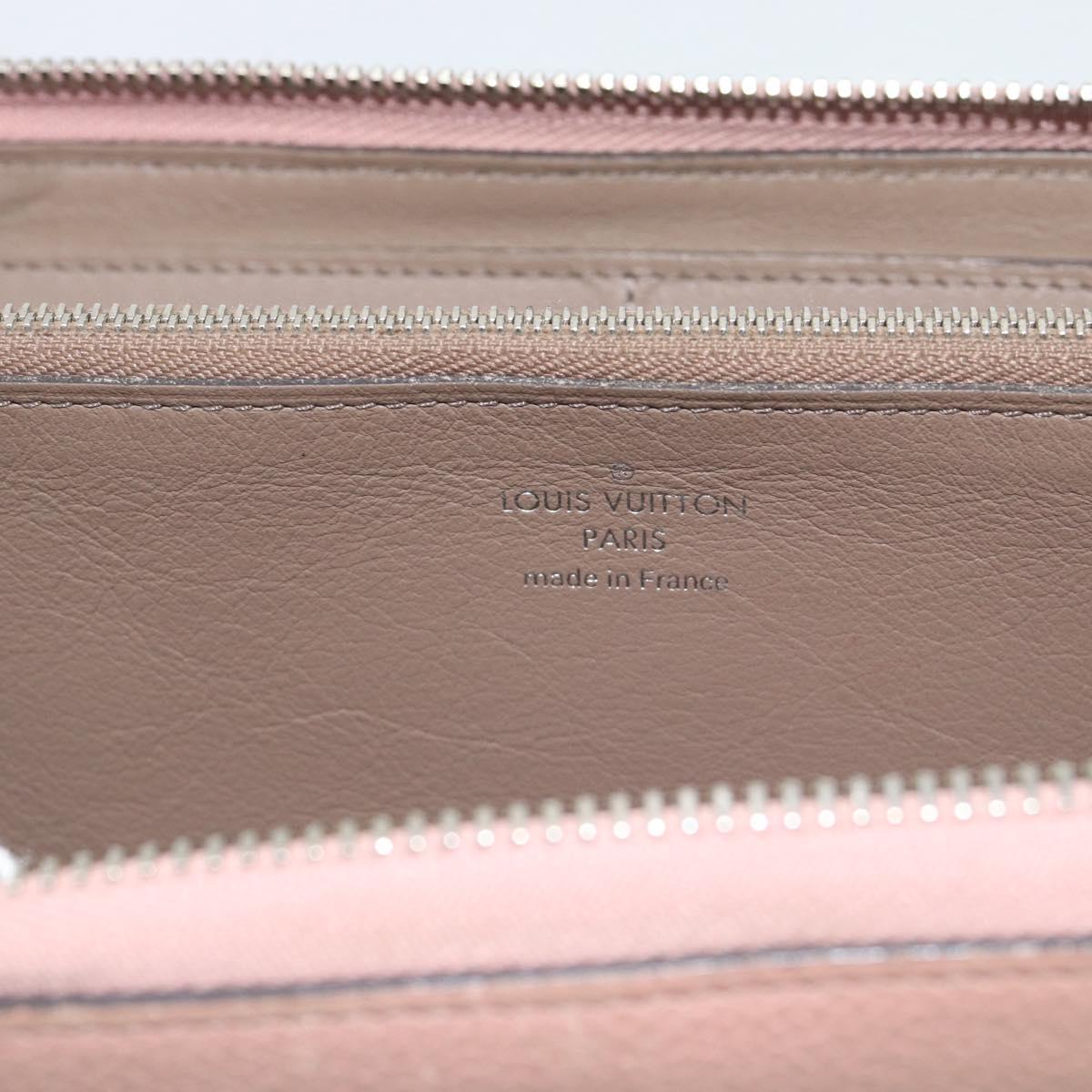 LOUIS VUITTON Portefeuille Comet Long Wallet Leather Pink M63103 LV Auth ar14108