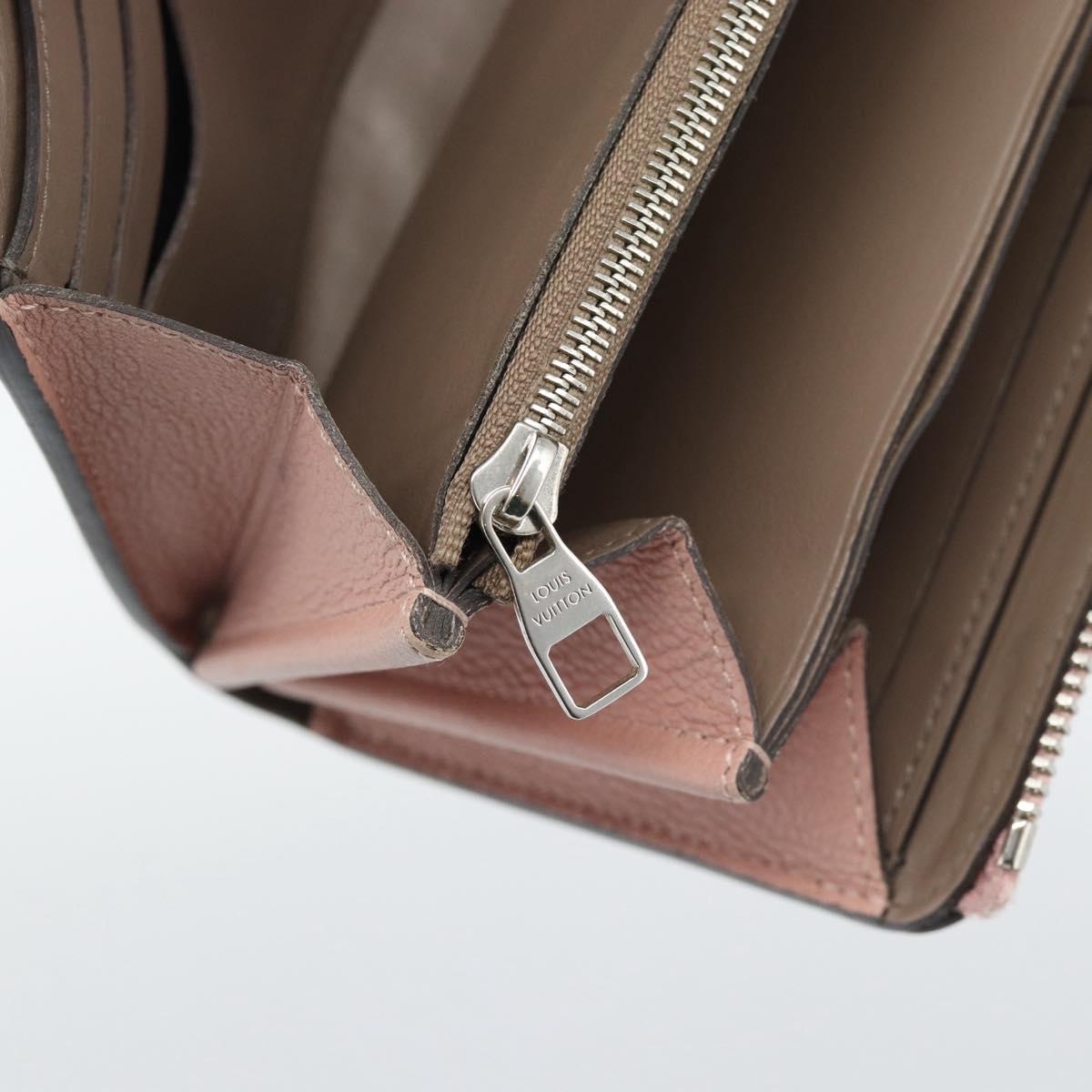 LOUIS VUITTON Portefeuille Comet Long Wallet Leather Pink M63103 LV Auth ar14108