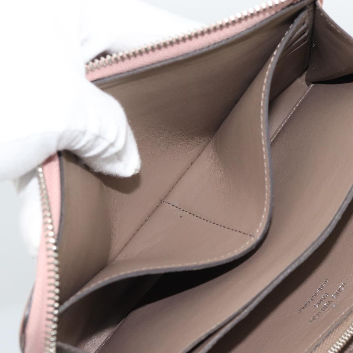 LOUIS VUITTON Portefeuille Comet Long Wallet Leather Pink M63103 LV Auth ar14108