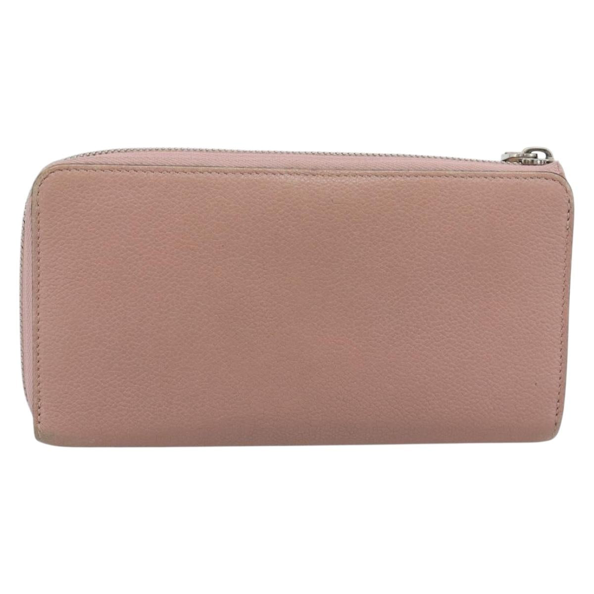 LOUIS VUITTON Portefeuille Comet Long Wallet Leather Pink M63103 LV Auth ar14108