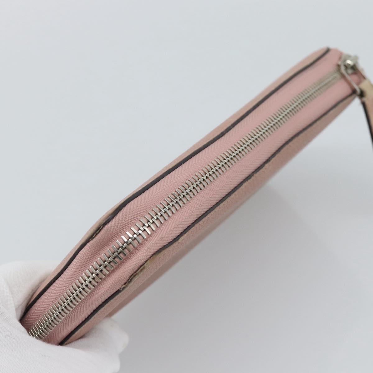 LOUIS VUITTON Portefeuille Comet Long Wallet Leather Pink M63103 LV Auth ar14108