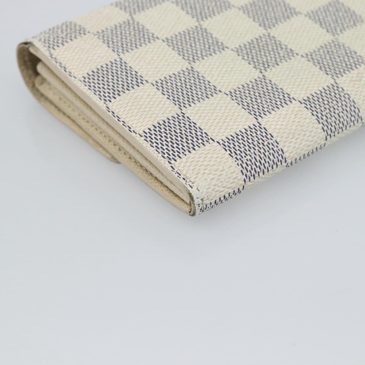LOUIS VUITTON Damier Azur Portefeuille Sarah Long Wallet N63208 LV Auth ar14114