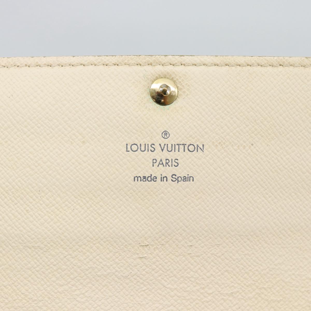 LOUIS VUITTON Damier Azur Portefeuille Sarah Long Wallet N63208 LV Auth ar14114