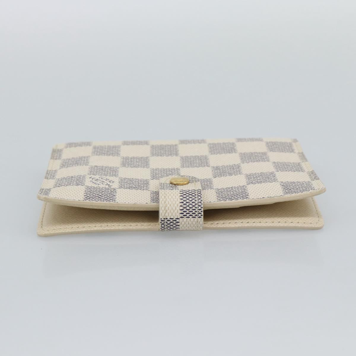 LOUIS VUITTON Damier Azur Agenda PM Day Planner Cover R20706 LV Auth ar14116