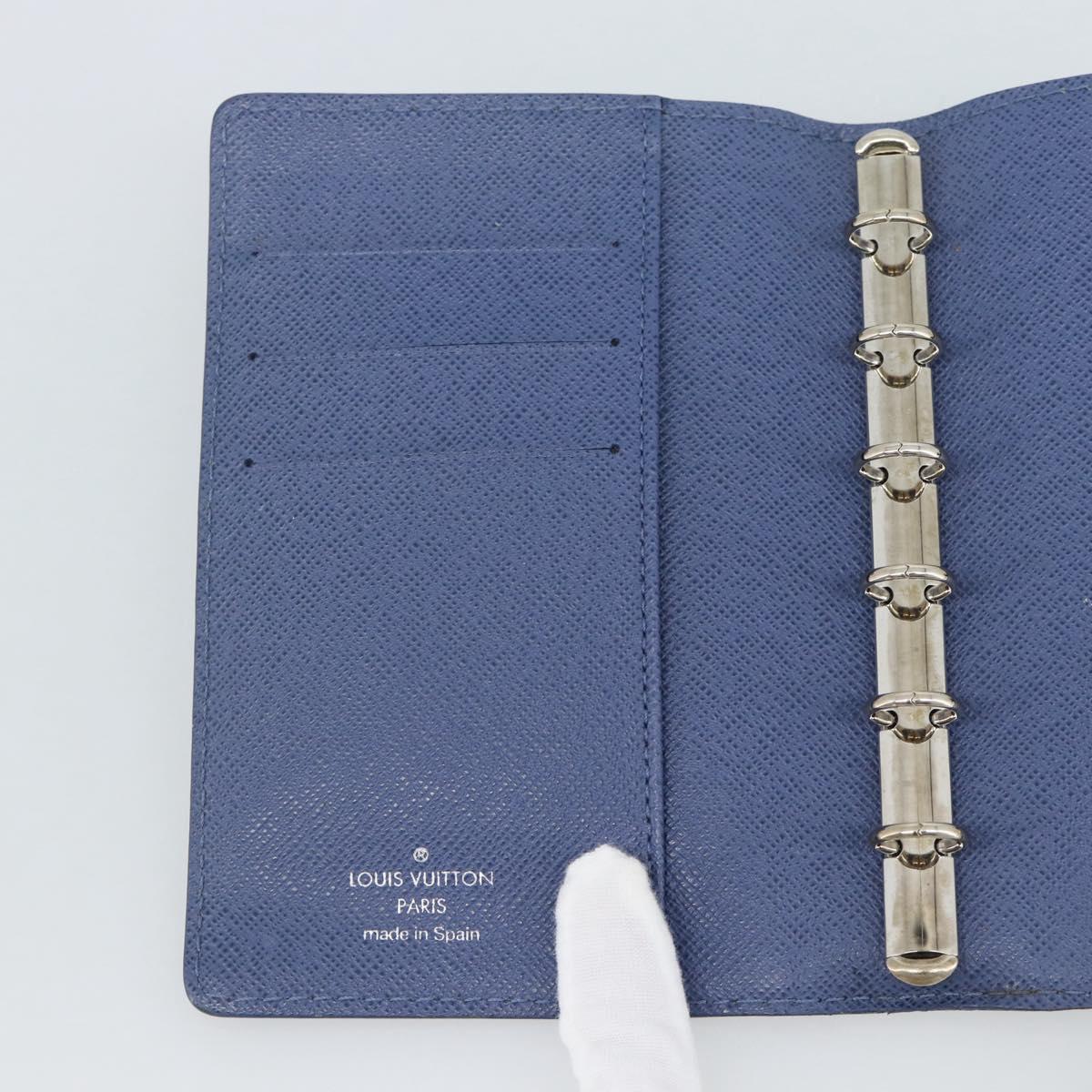 LOUIS VUITTON Epi Day Planner Cover Blue R20055 LV Auth ar14120