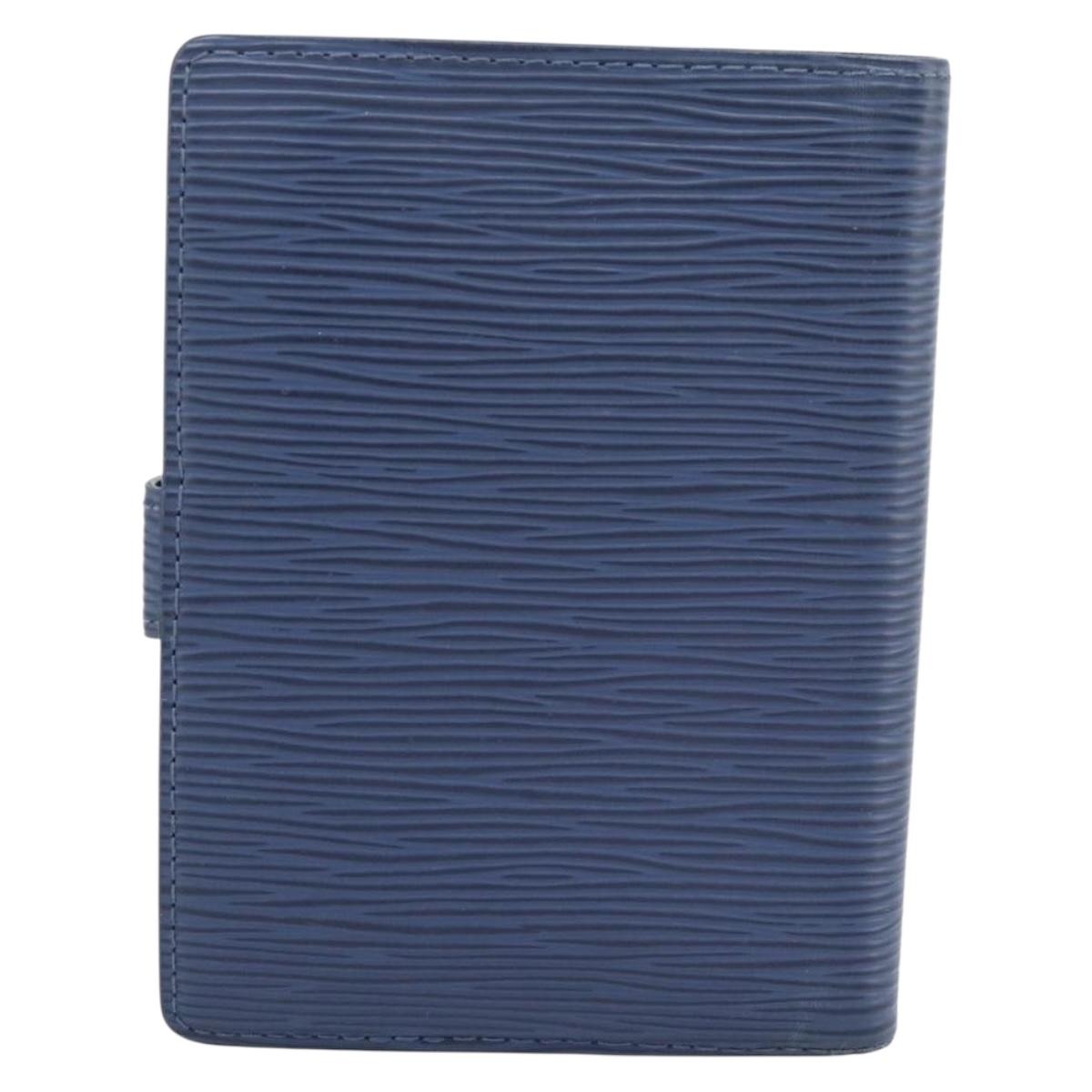 LOUIS VUITTON Epi Day Planner Cover Blue R20055 LV Auth ar14120