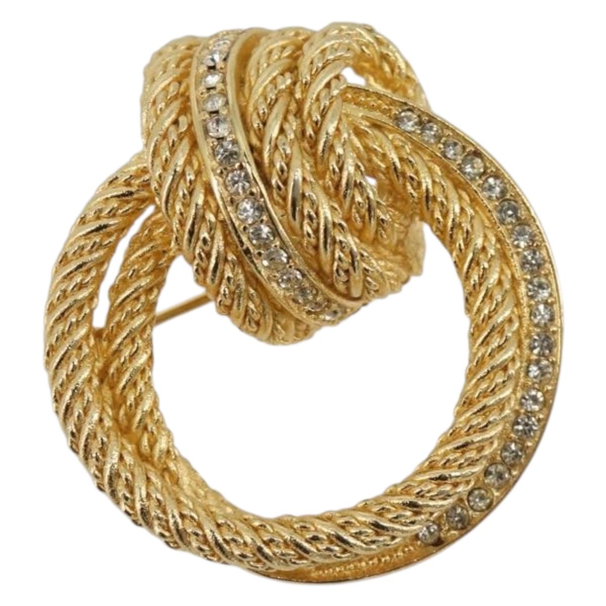 Christian Dior Brooch Metal Gold Tone Auth ar14121
