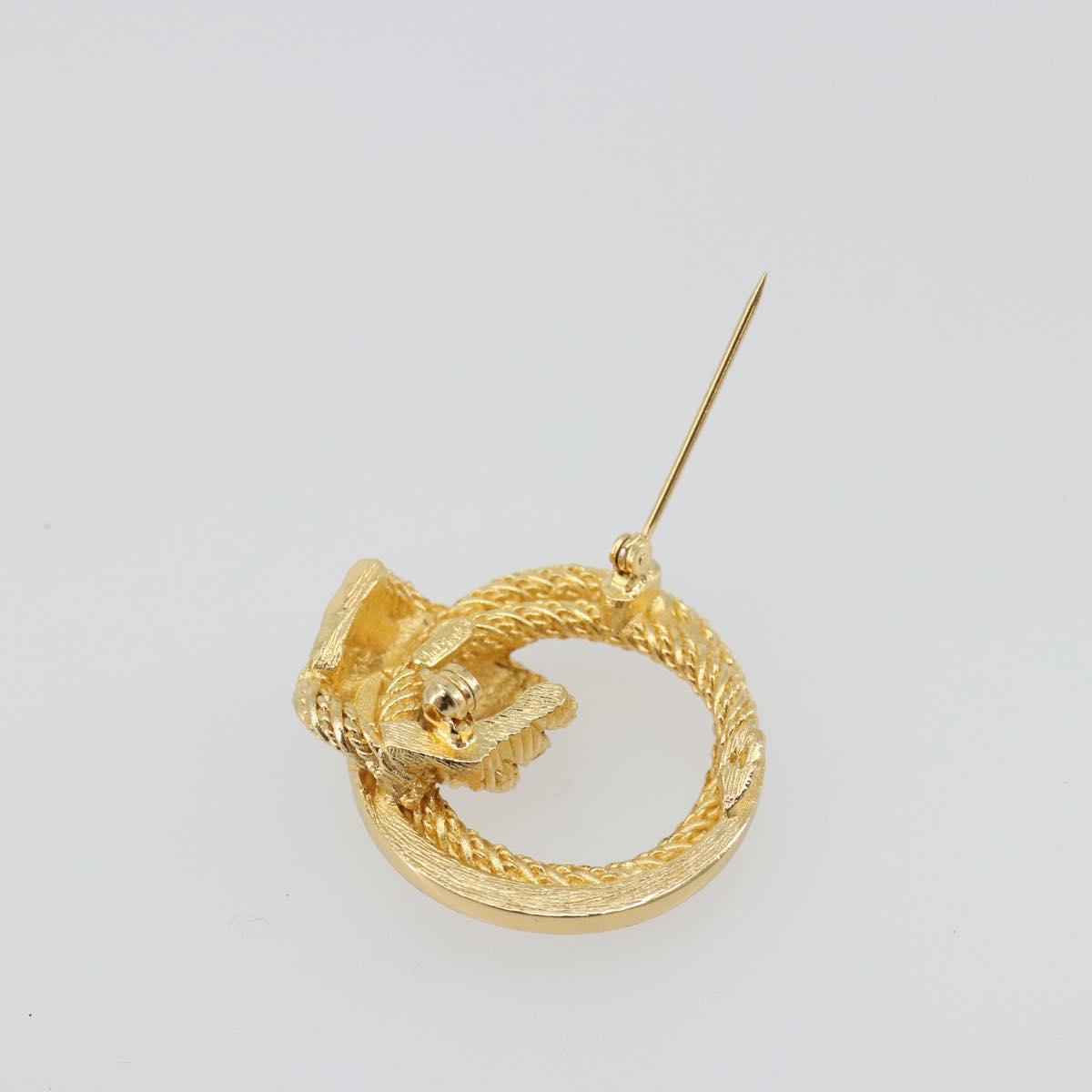 Christian Dior Brooch Metal Gold Tone Auth ar14121