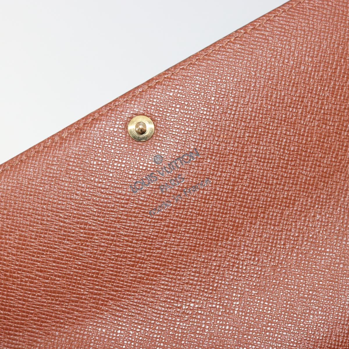 LOUIS VUITTON Monogram Portefeuille Sarah Long Wallet M60531 LV Auth ar14123