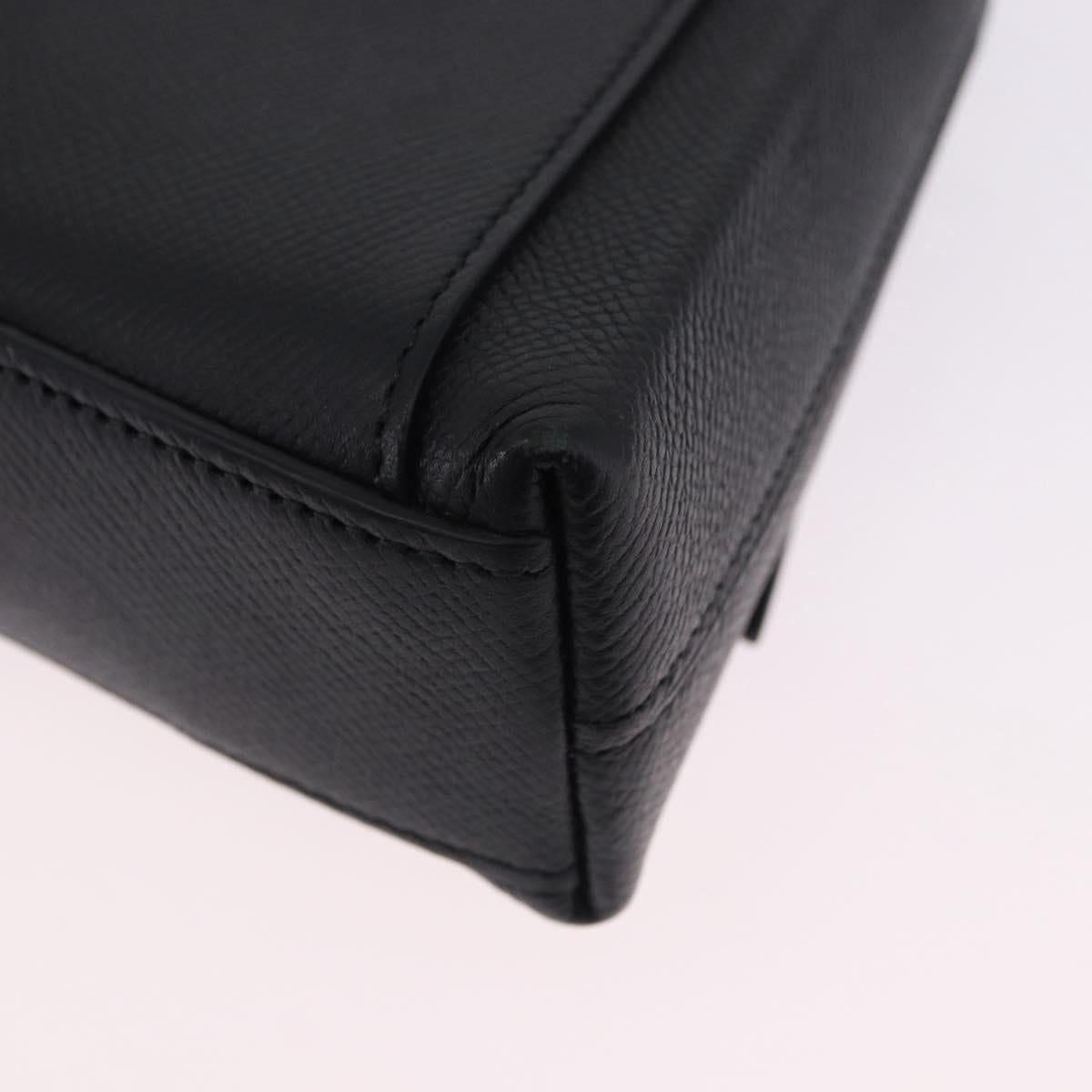 BALENCIAGA Downtown Shoulder Bag Leather Black Silver 736471 Auth ar14127M