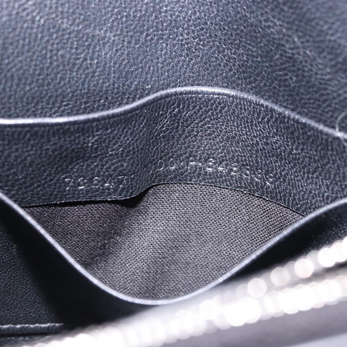 BALENCIAGA Downtown Shoulder Bag Leather Black Silver 736471 Auth ar14127M