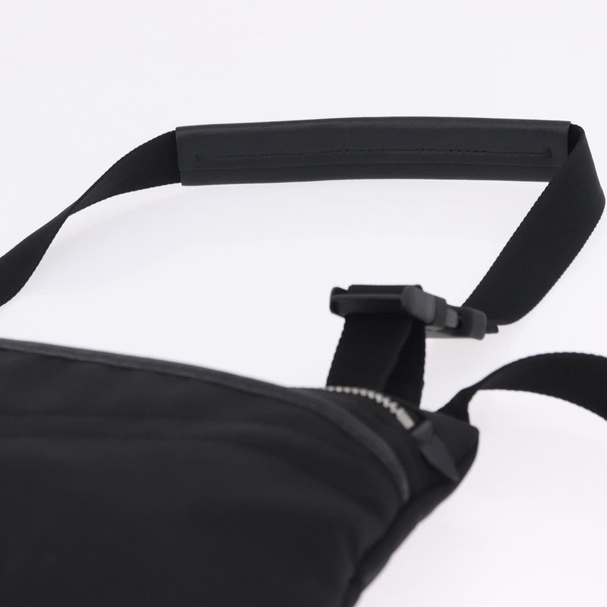 GIVENCHY Shoulder Bag Nylon Black Silver Auth ar14128A