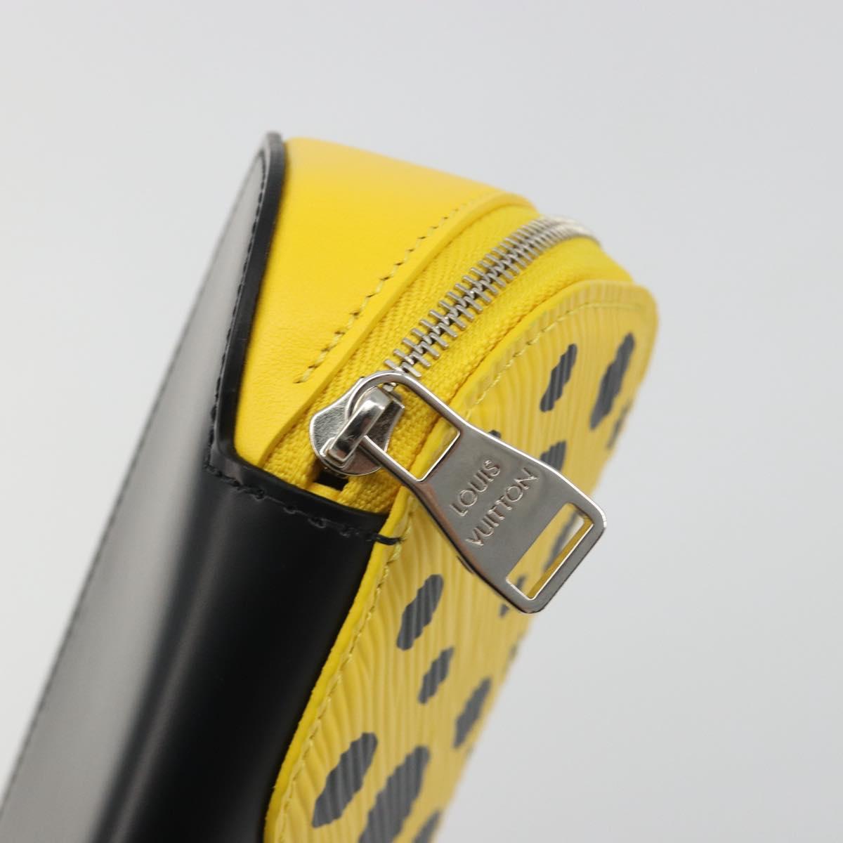 LOUIS VUITTON LV × YK Epi Etui Lunette GM Yellow Black GI0882 LV Auth ar14131SM