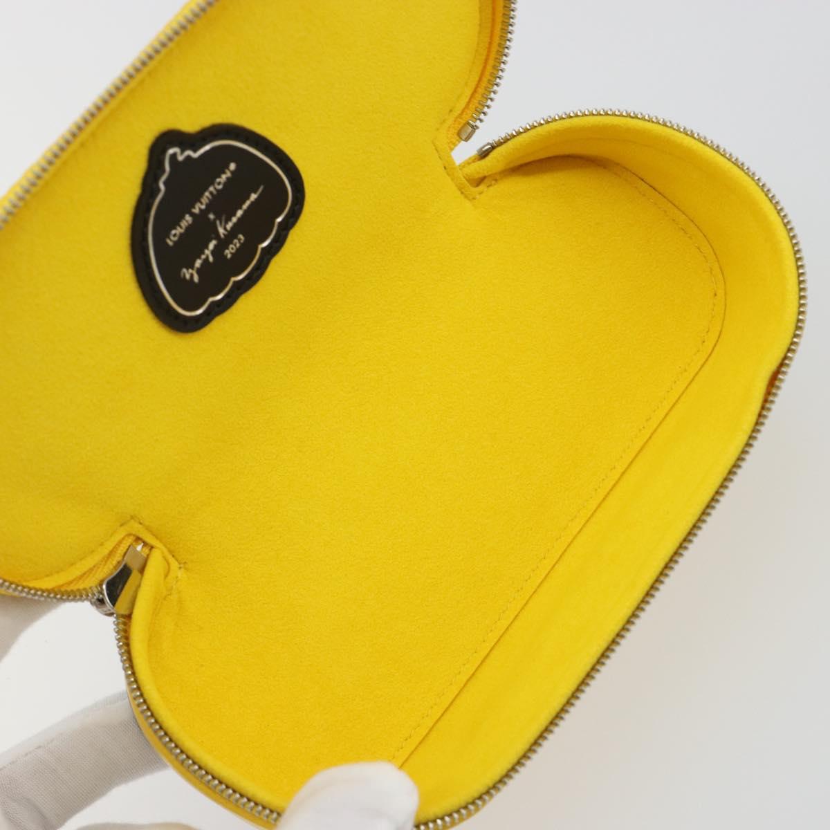 LOUIS VUITTON LV × YK Epi Etui Lunette GM Yellow Black GI0882 LV Auth ar14131SM