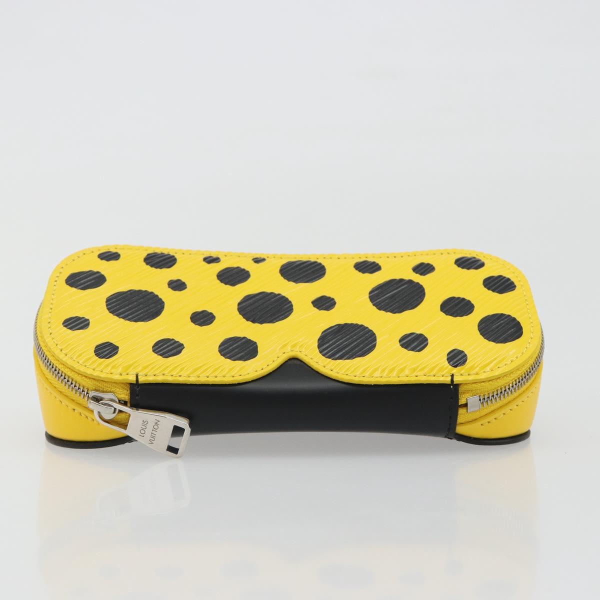 LOUIS VUITTON LV × YK Epi Etui Lunette GM Yellow Black GI0882 LV Auth ar14131SM