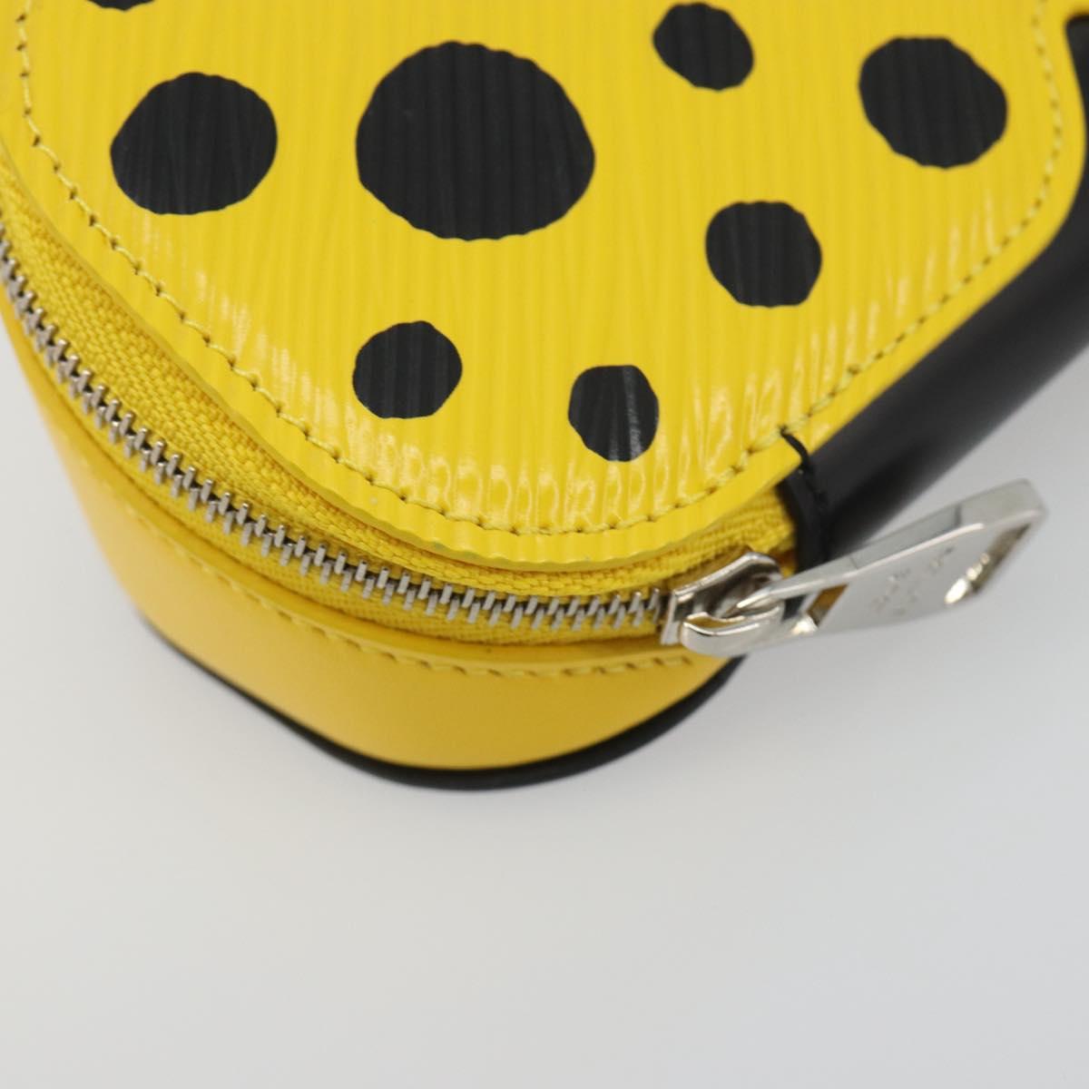 LOUIS VUITTON LV × YK Epi Etui Lunette GM Yellow Black GI0882 LV Auth ar14131SM