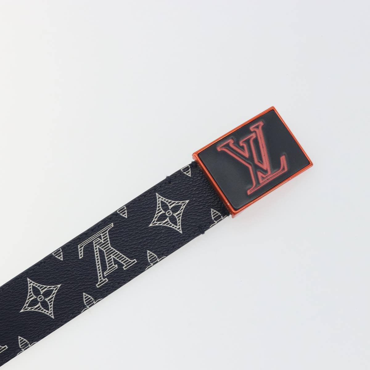 LOUIS VUITTON Monogram Ceinture Etropol Belt Navy M0049 LV Auth ar14133M