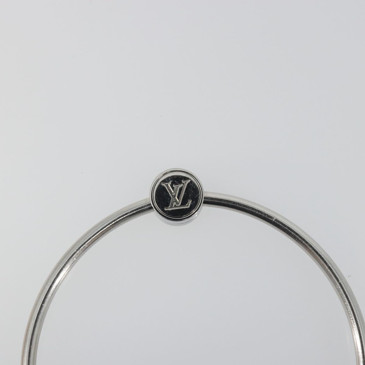 LOUIS VUITTON Porte Cles Round Charm Metal Silver M68854 LV Auth ar14134M