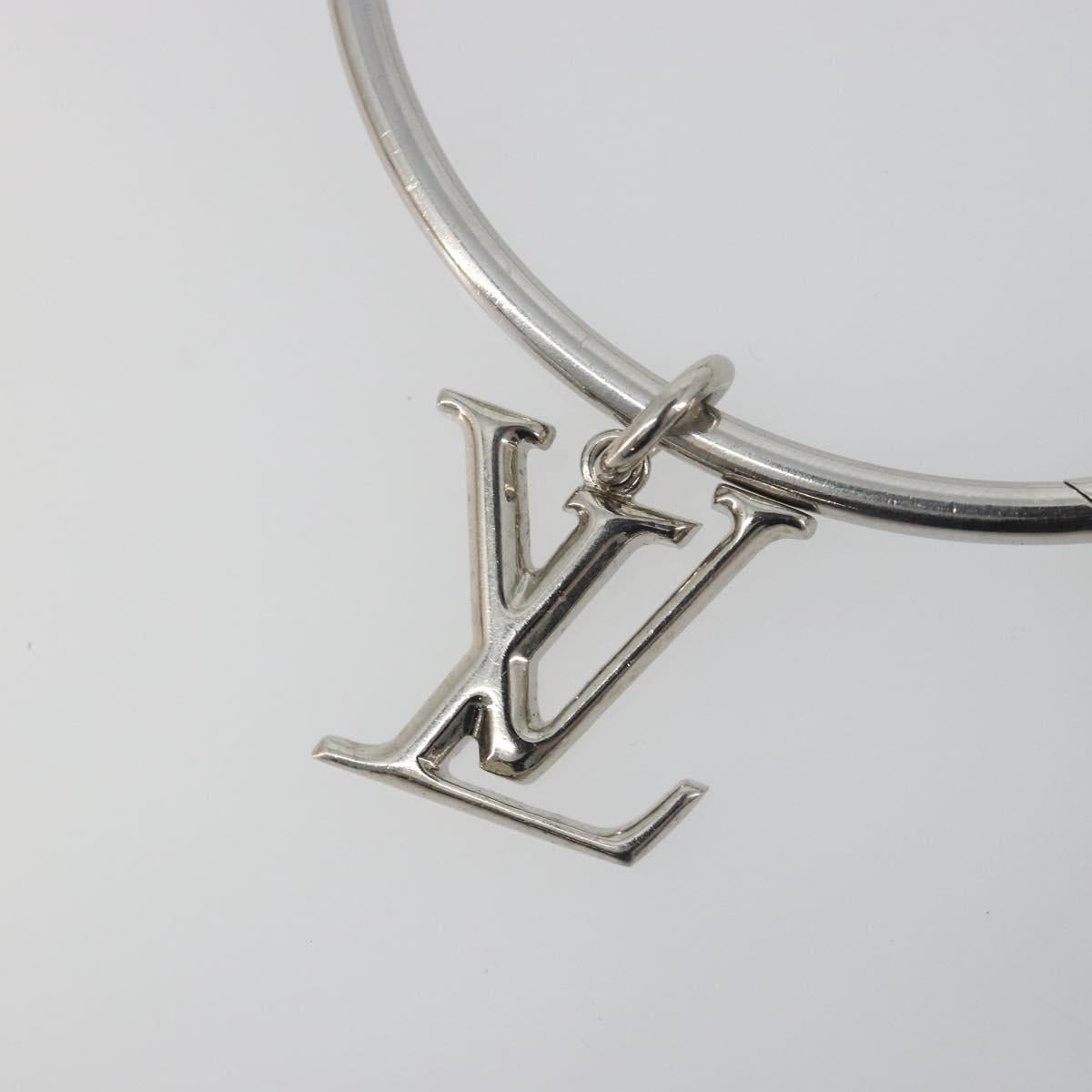 LOUIS VUITTON Porte Cles Round Charm Metal Silver M68854 LV Auth ar14134M