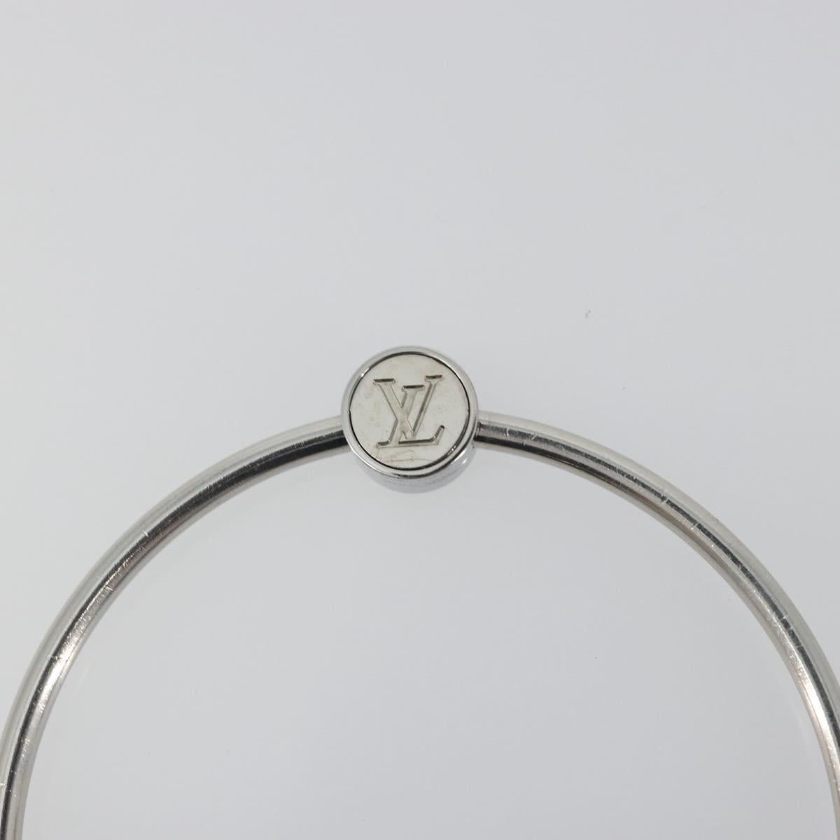 LOUIS VUITTON Porte Cles Round Charm Metal Silver M68854 LV Auth ar14134M