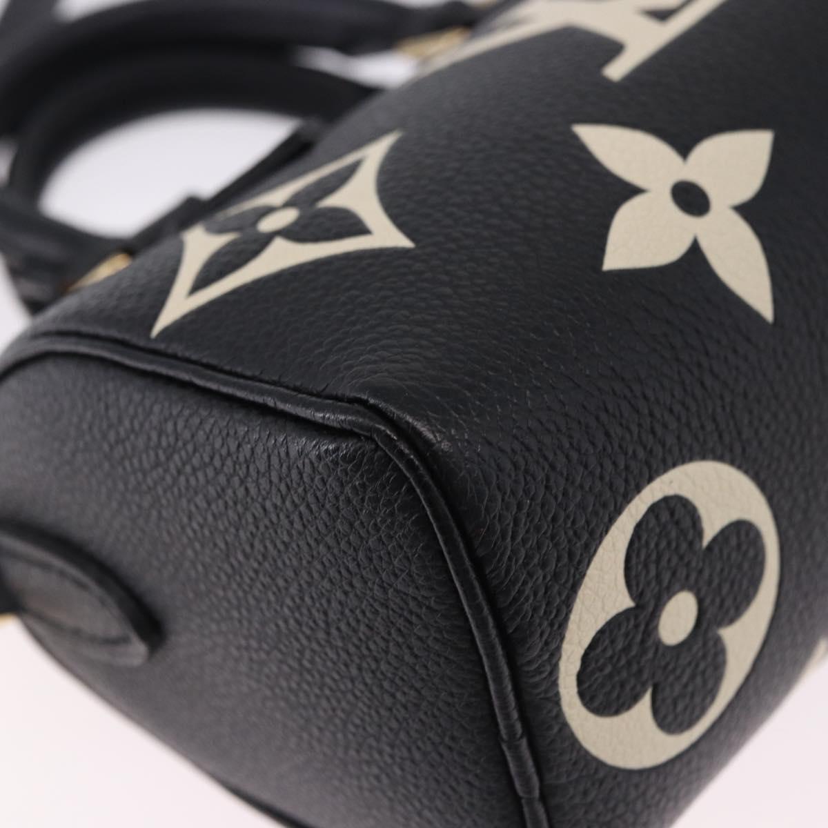 LOUIS VUITTON Monogram Empreinte Nano Speedy Bag Black M81456 LV Auth ar14137SAM