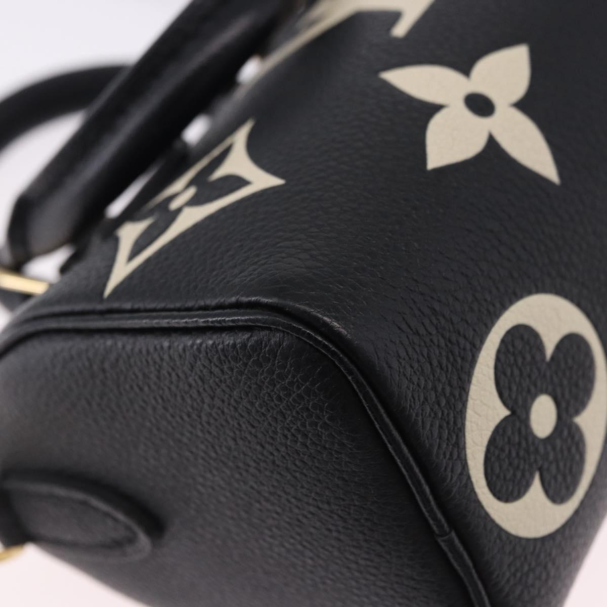 LOUIS VUITTON Monogram Empreinte Nano Speedy Bag Black M81456 LV Auth ar14137SAM