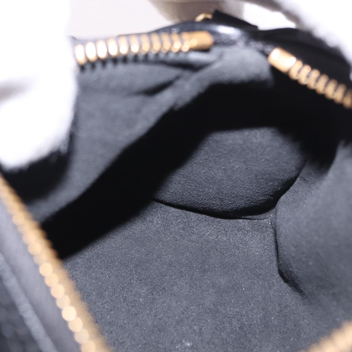 LOUIS VUITTON Monogram Empreinte Nano Speedy Bag Black M81456 LV Auth ar14137SAM