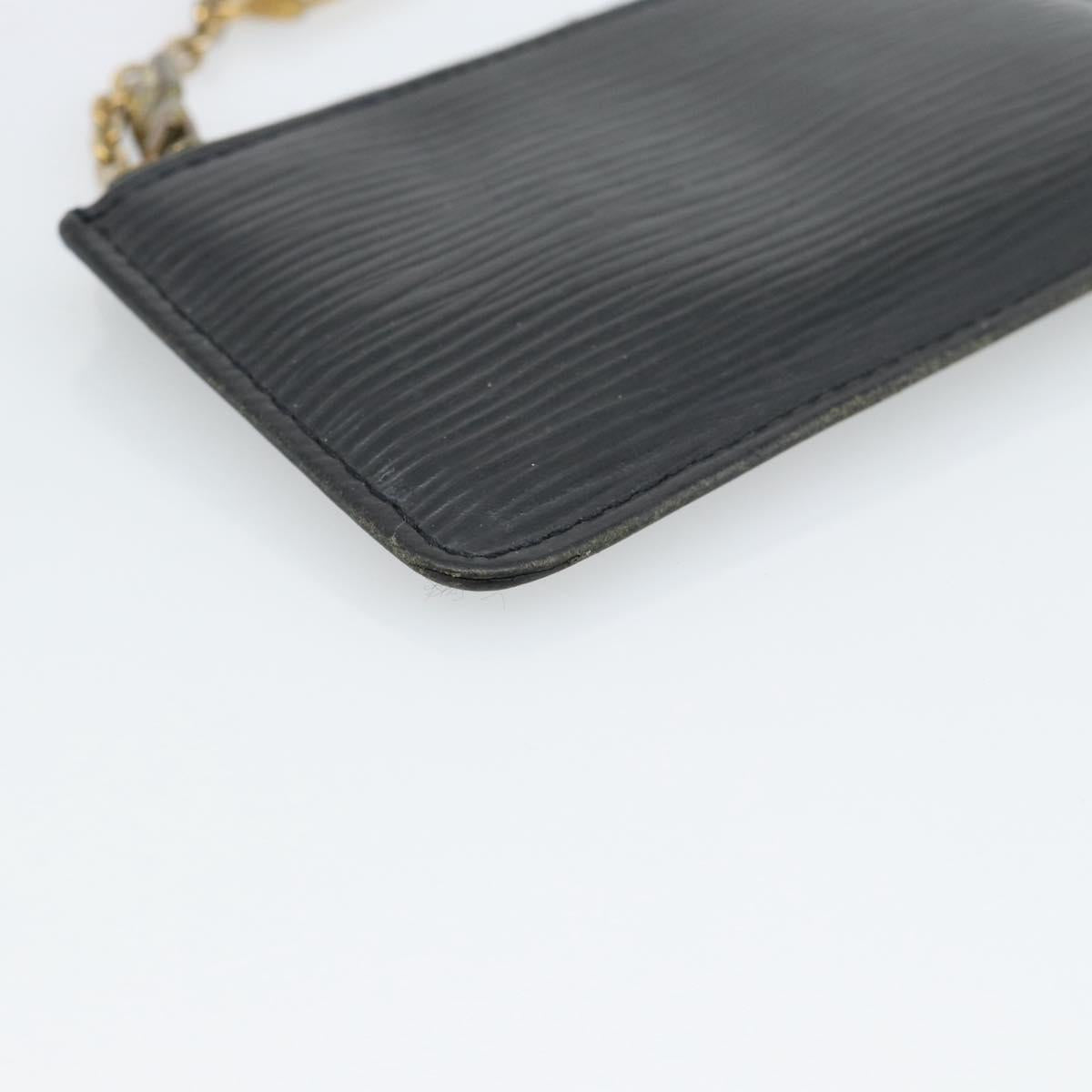 LOUIS VUITTON Epi Pochette Cles Coin Purse Black M63802 LV Auth ar14138