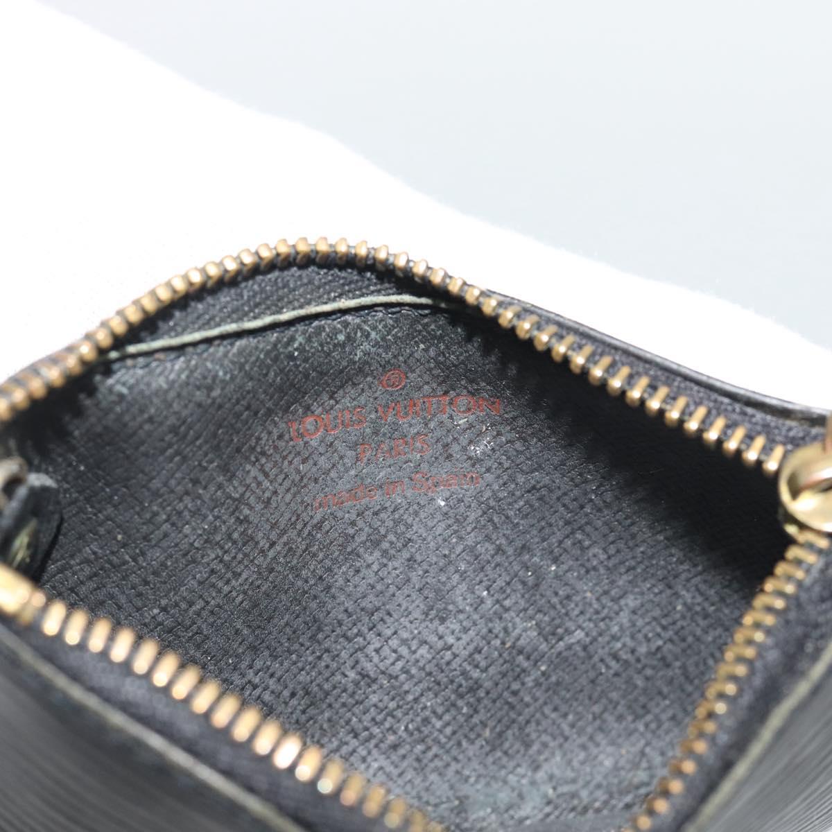 LOUIS VUITTON Epi Pochette Cles Coin Purse Black M63802 LV Auth ar14138
