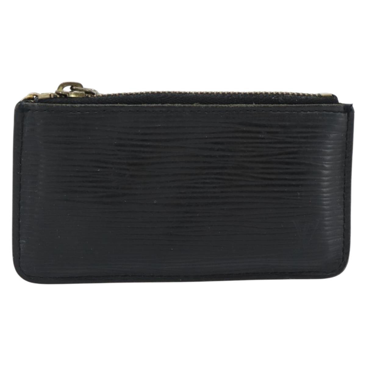 LOUIS VUITTON Epi Pochette Cles Coin Purse Black M63802 LV Auth ar14138