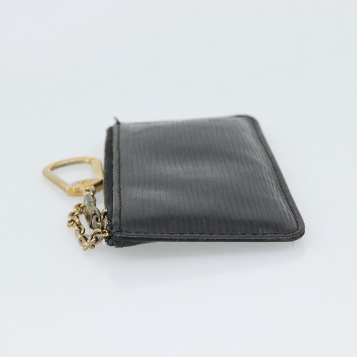 LOUIS VUITTON Epi Pochette Cles Coin Purse Black M63802 LV Auth ar14138