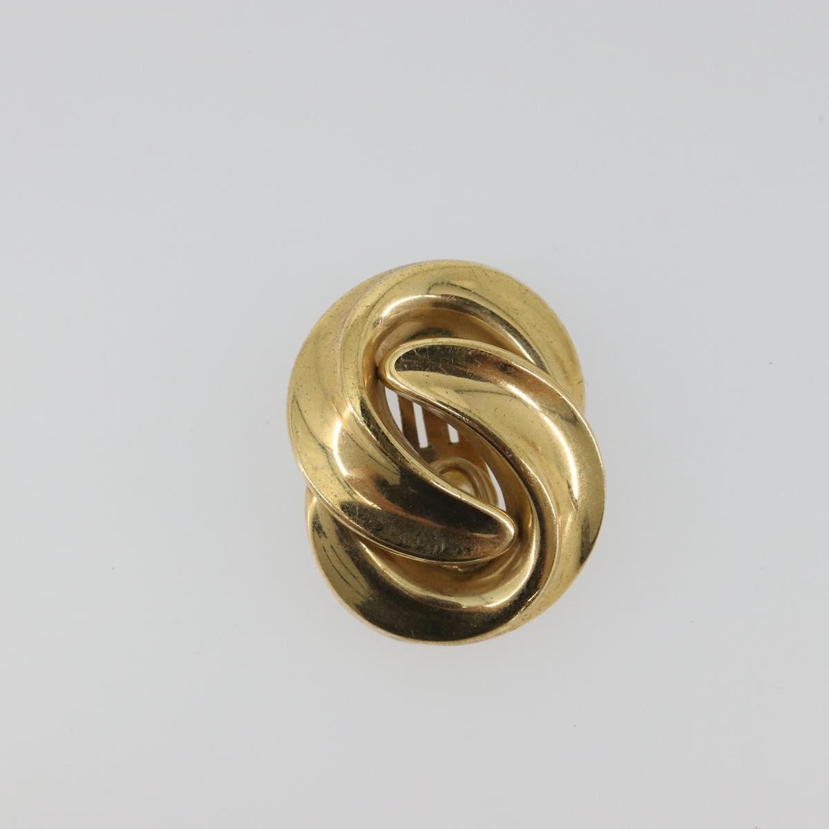 Christian Dior Earring Metal Gold Tone Auth ar14139